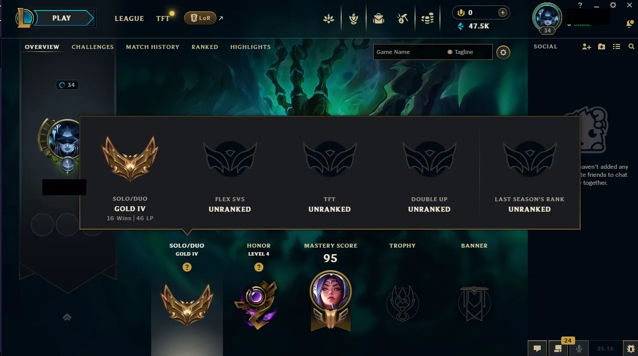 EUW 🌎 GOLD IV 🏆 68% WR 🔥 47,000+ BE 🔷 27 CHAMP 🎯 Lifetime Ownership 🛡️ Instant Delivery⚡